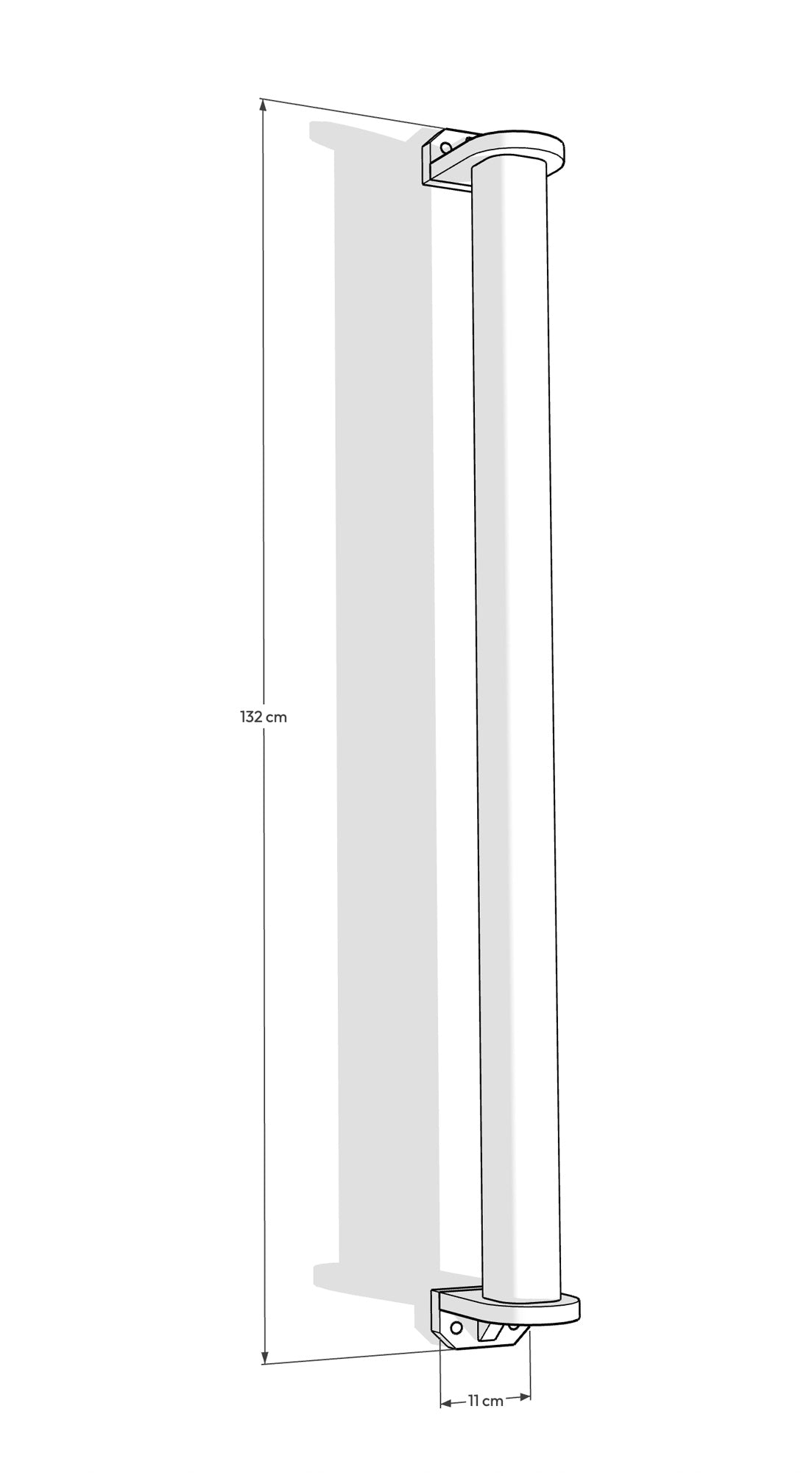 Rulo Jirafa - árbol para gatos Gatifica - esquema con las medidas