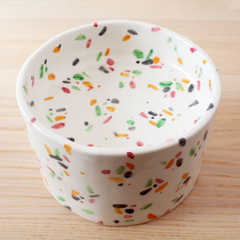 Cuenco elevado de cerámica para gatos - La Isleta - terrazo