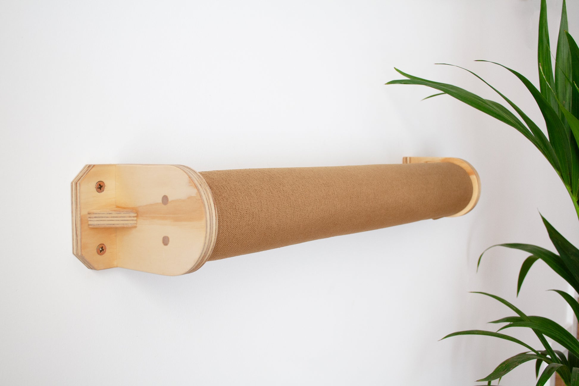 Cama de pared para gatos Rulo CLEO funda chenilla verde