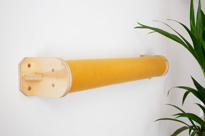 Cama de pared para gatos Rulo CLEO funda mouflon amarillo