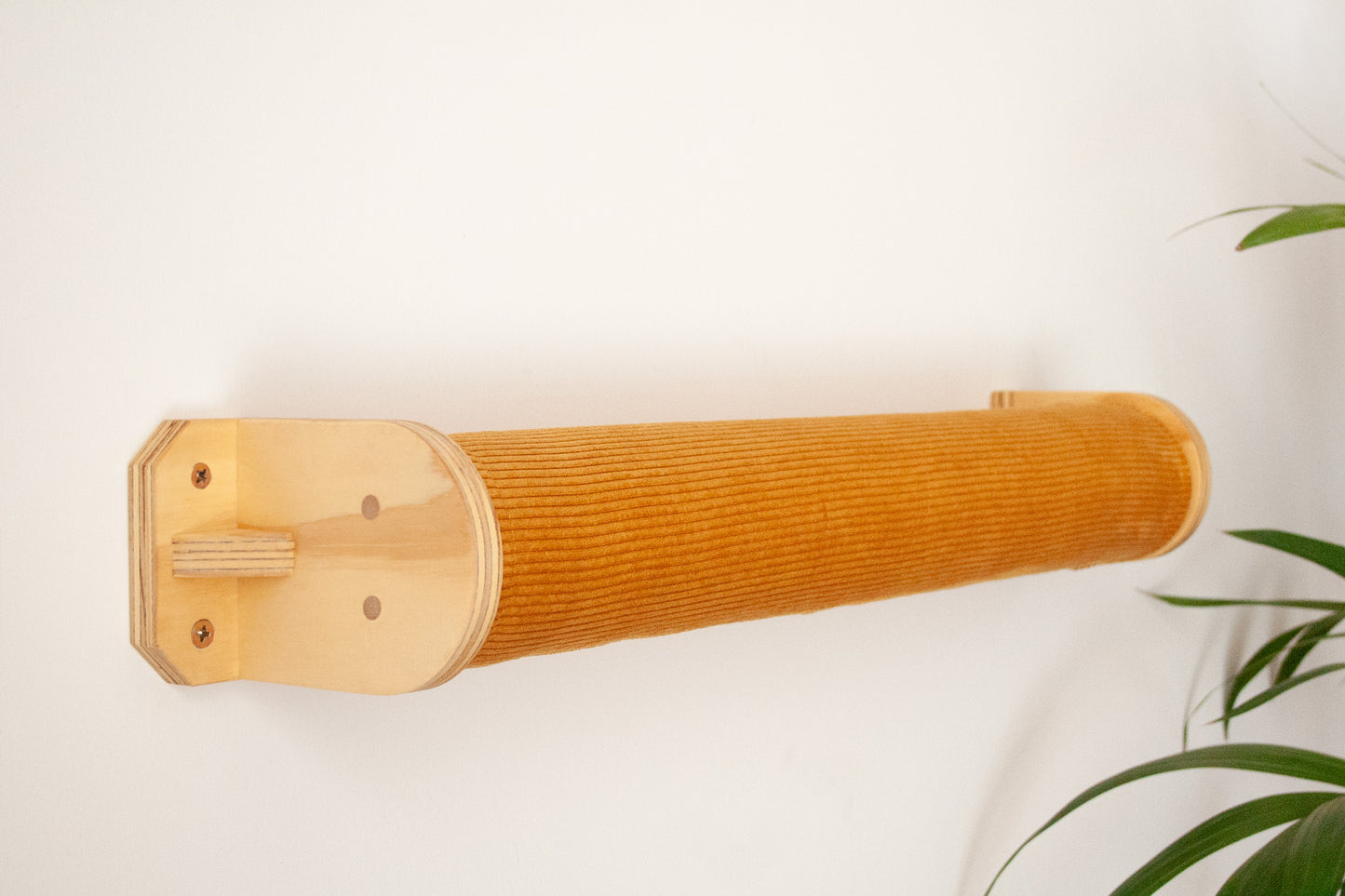 Cama de pared para gatos Rulo CLEO funda pana amarilla