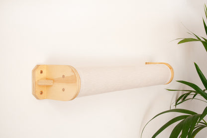 Cama de pared para gatos Rulo CLEO funda pana blanca