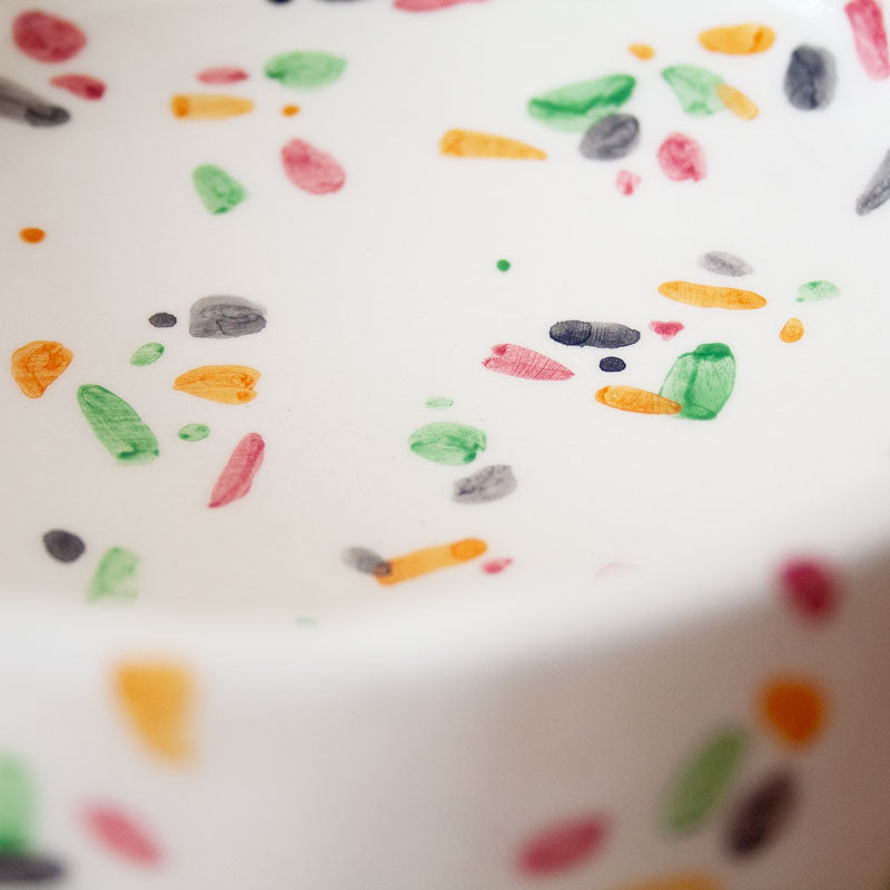 Cuenco elevado de cerámica para gatos - La Isleta - terrazo