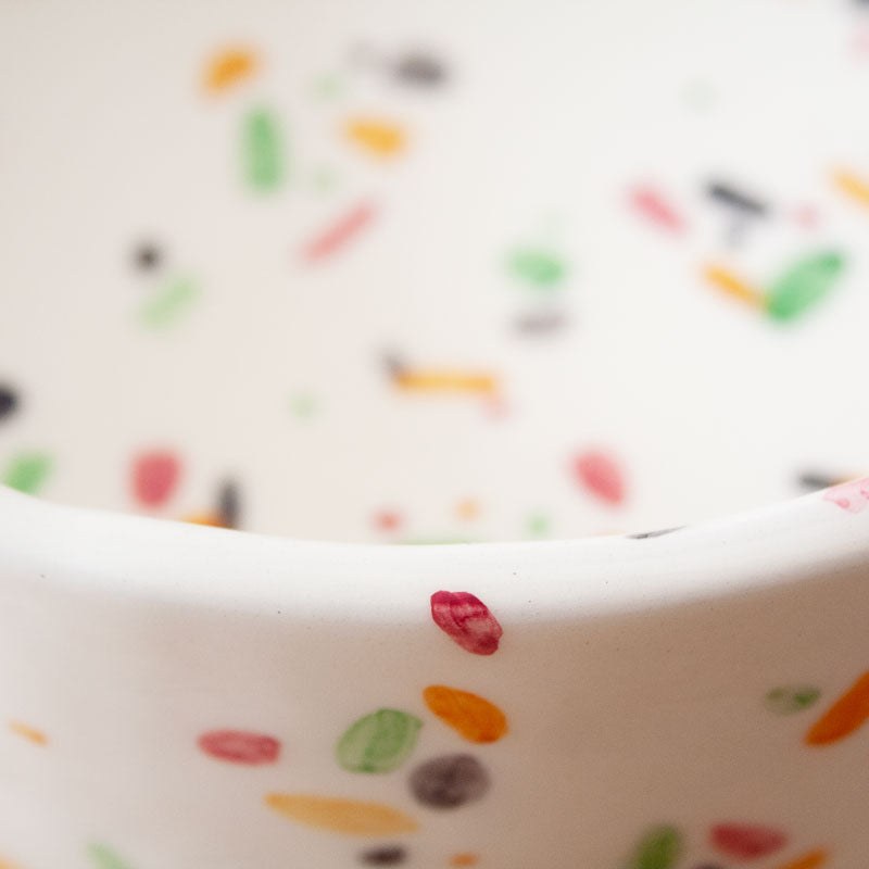 Cuenco elevado de cerámica para gatos - La Isleta - terrazo