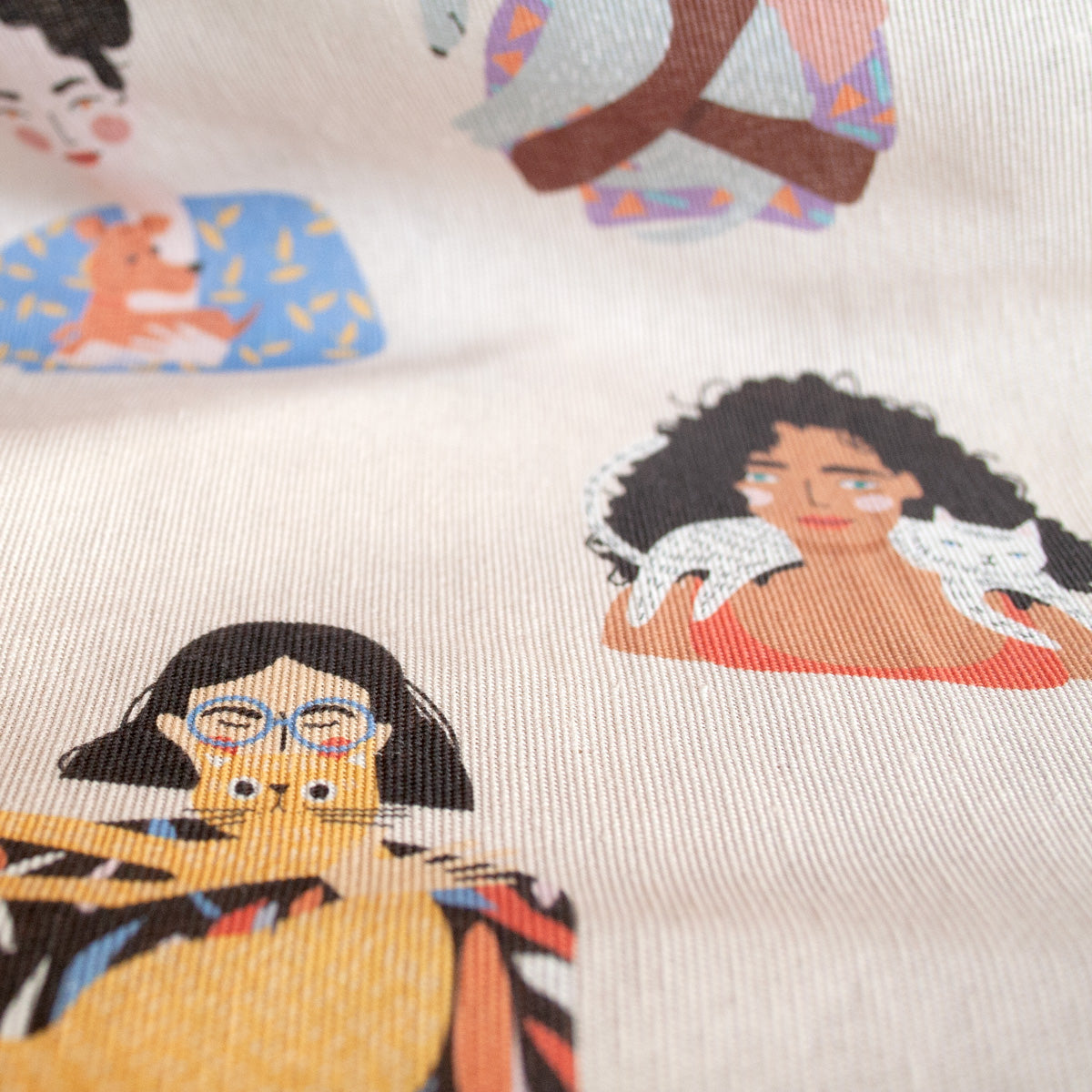 Fundas rulo CLEO gatifica - loneta estampada Karen