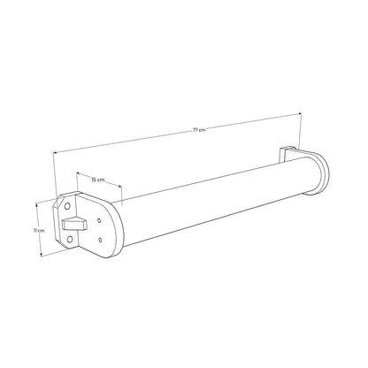 Medidas de la cama de pared para gatos tipo Rulo CLEO para gatos. Soporte para gatificar pared con estilo hecho a mano por GATIFICA